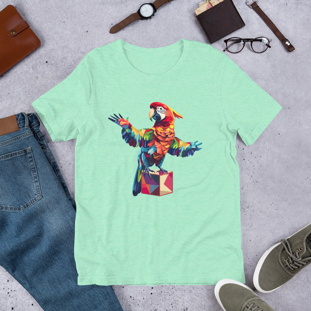 Parrot Geometric Dance Unisex t-shirt