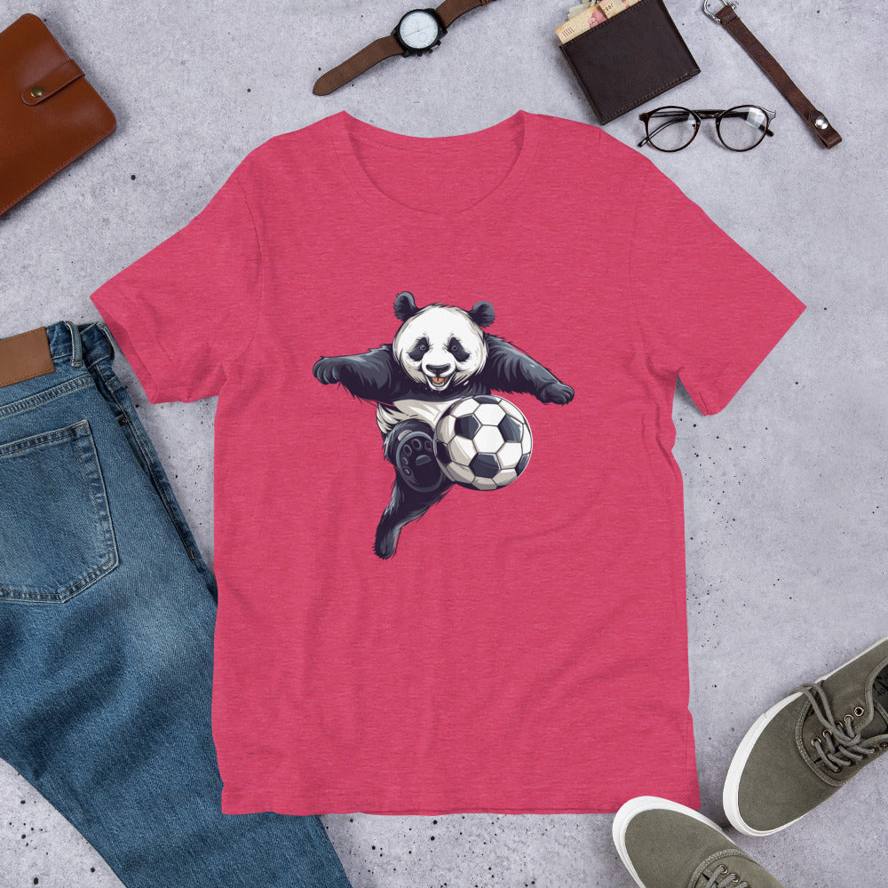 Panda Soccer Strike Unisex t-shirt