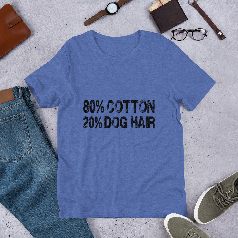 80% Cotton 20% Dog Hair Unisex t-shirt