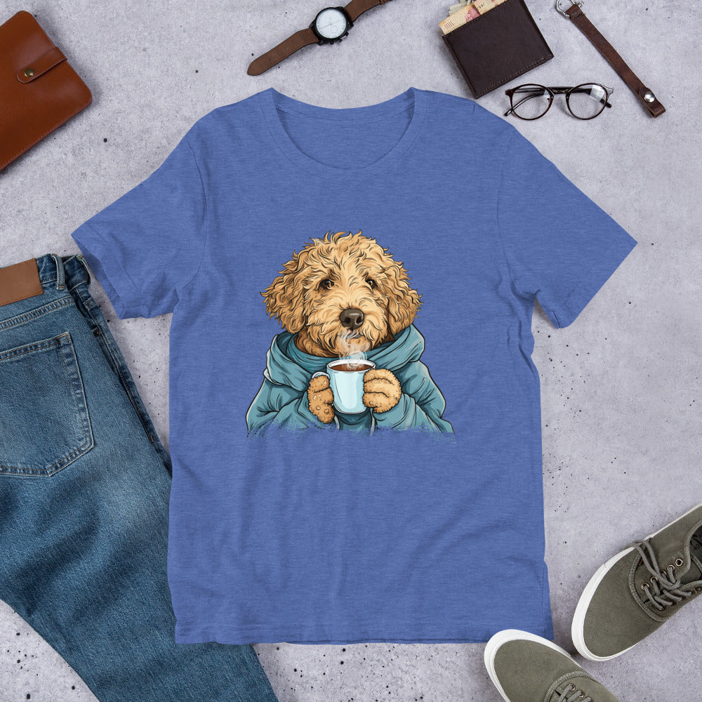 Labradoodle Cozy Beverage Unisex t-shirt