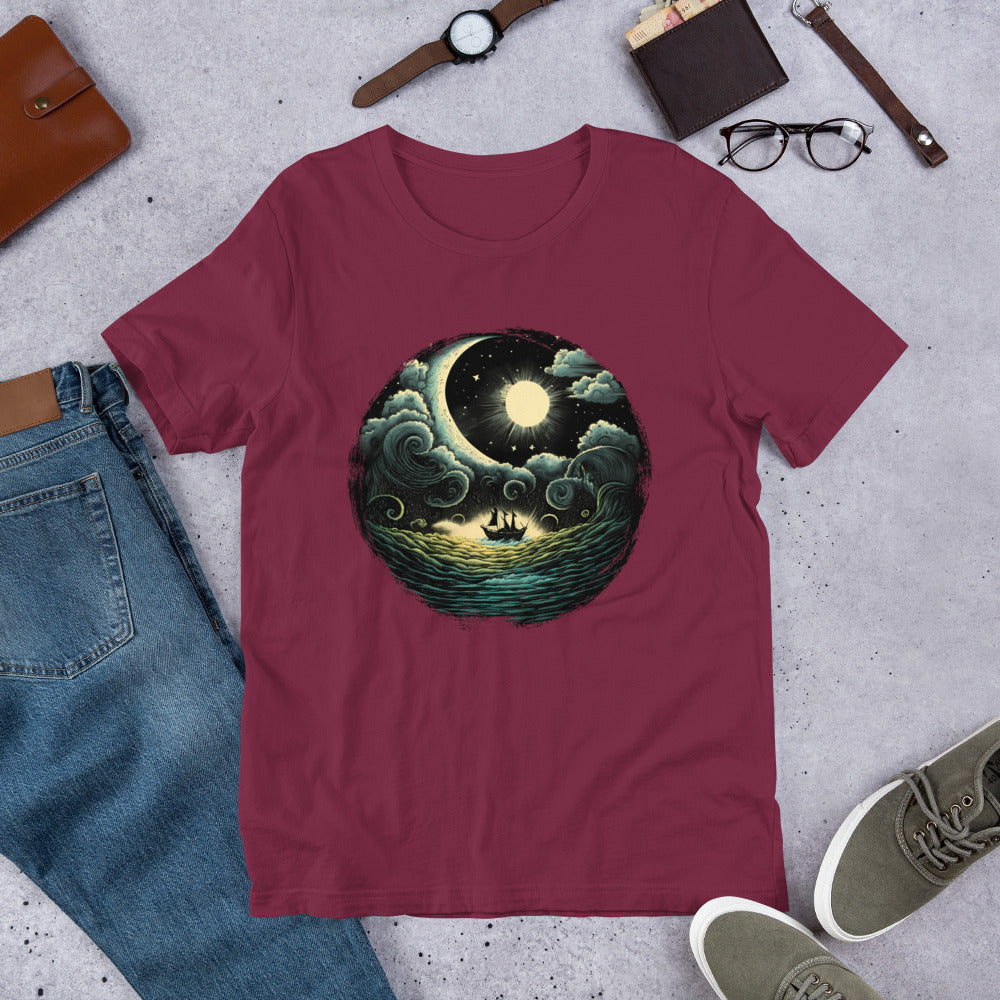 A Boat In The Sea Unisex t-shirt