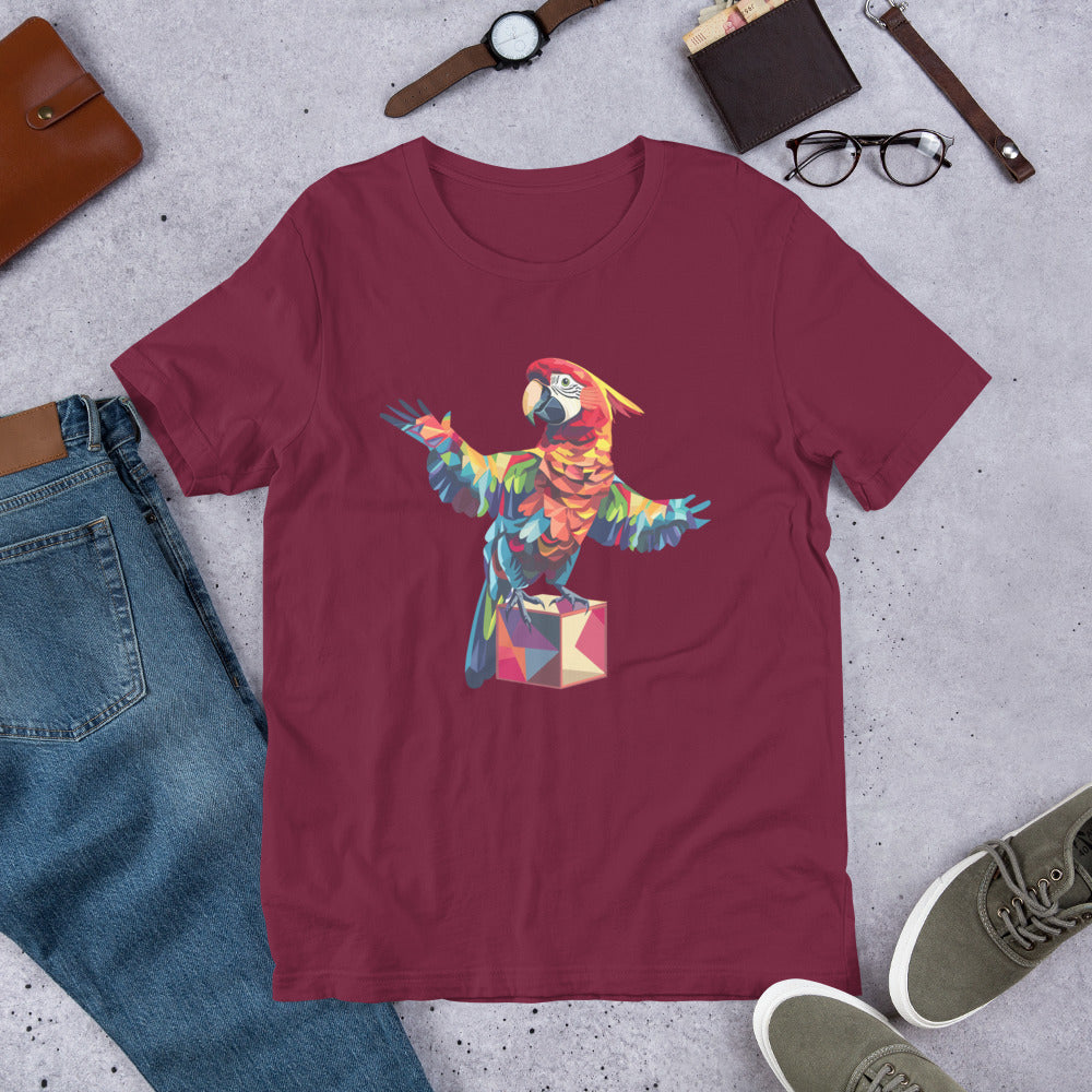 Parrot Geometric Dance Unisex t-shirt