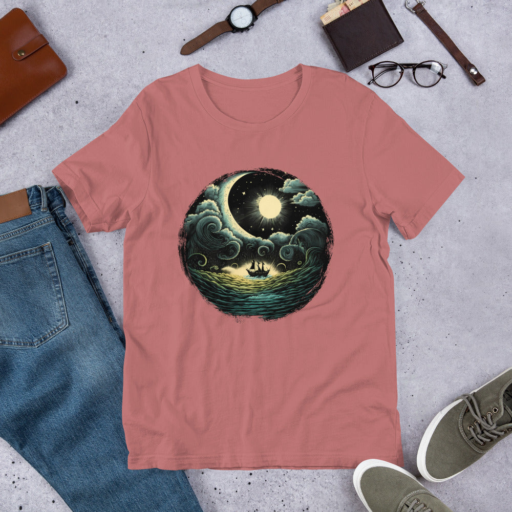 A Boat In The Sea Unisex t-shirt