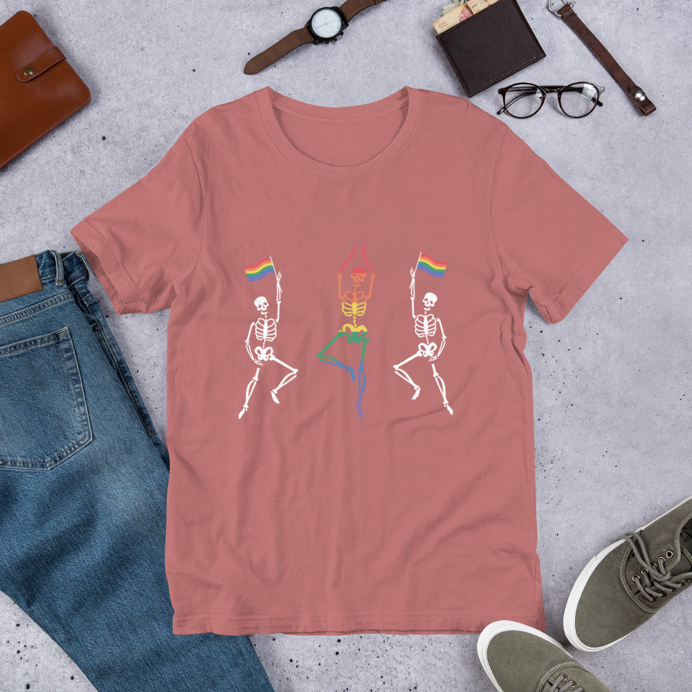 Dancing Skeletons Pride Unisex t-shirt