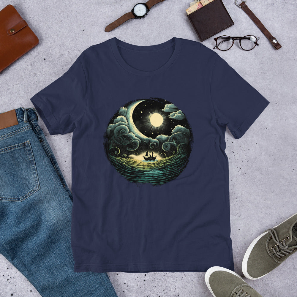 A Boat In The Sea Unisex t-shirt