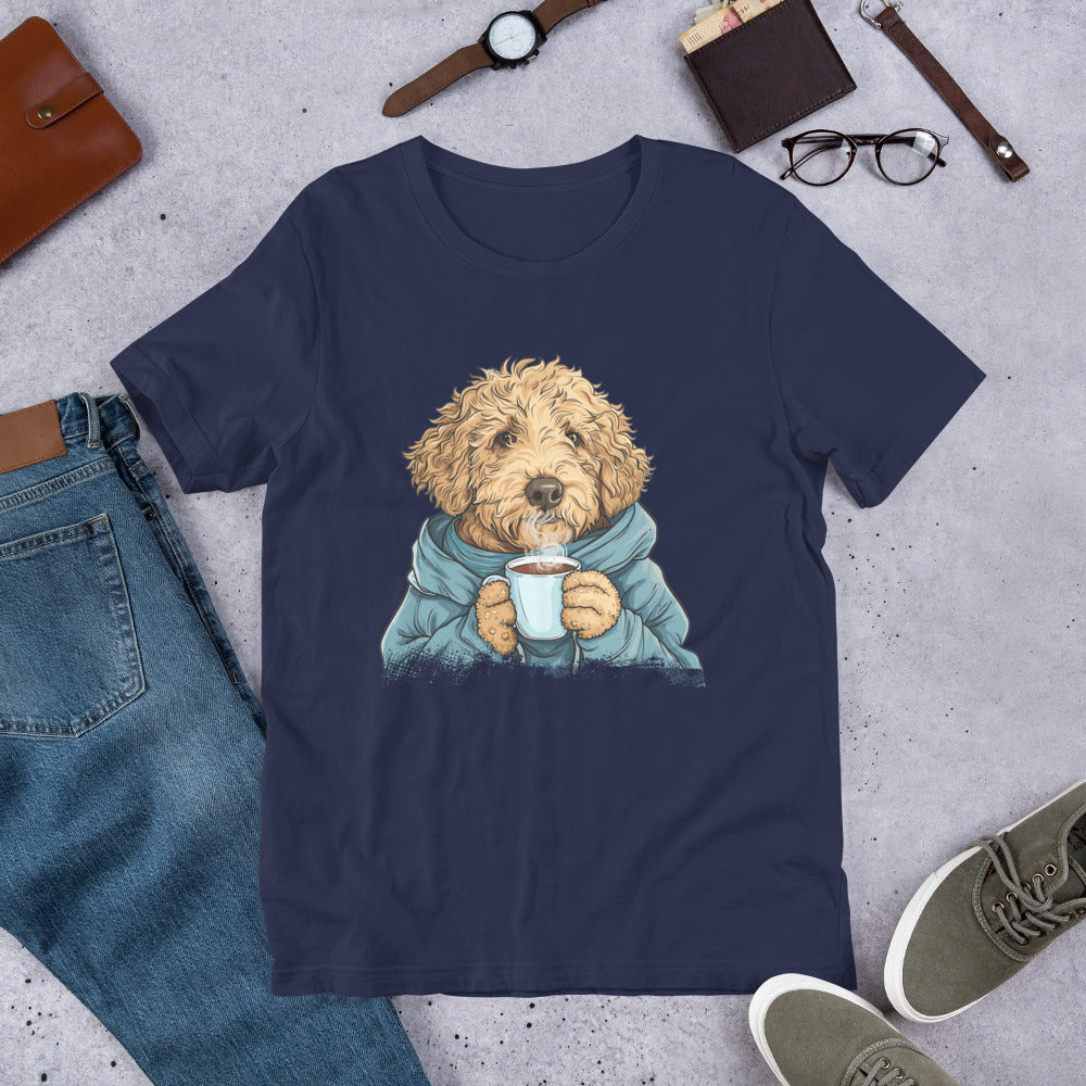 Labradoodle Cozy Beverage Unisex t-shirt