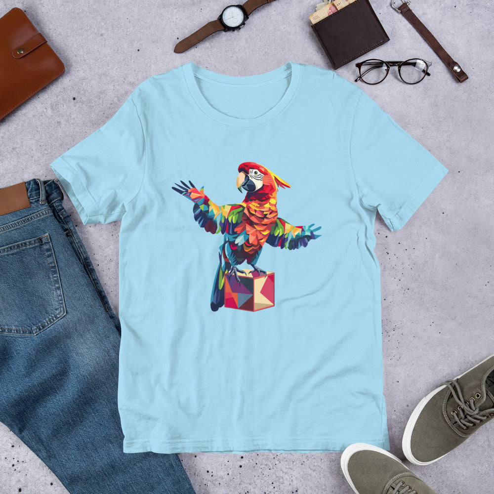 Parrot Geometric Dance Unisex t-shirt