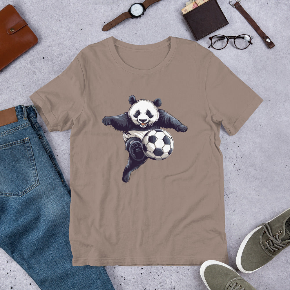 Panda Soccer Strike Unisex t-shirt