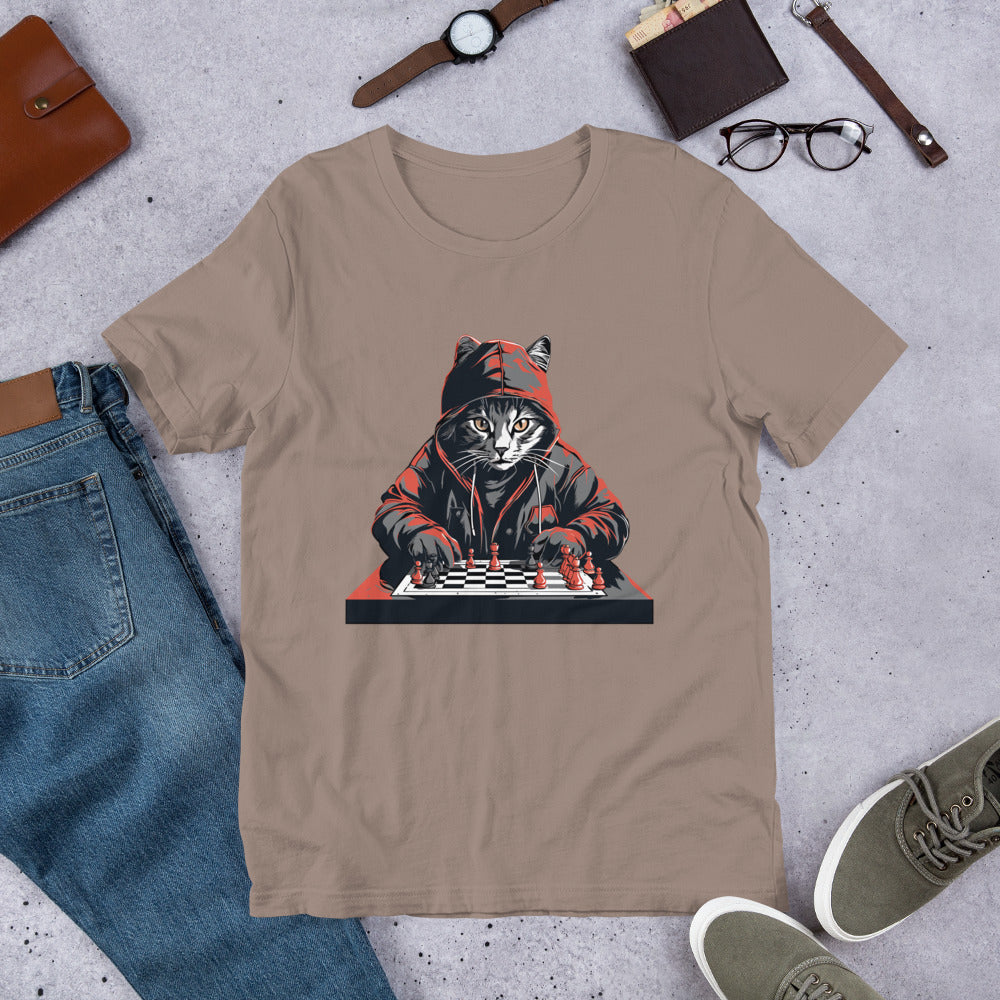 A Cat Playing Chess Unisex t-shirt