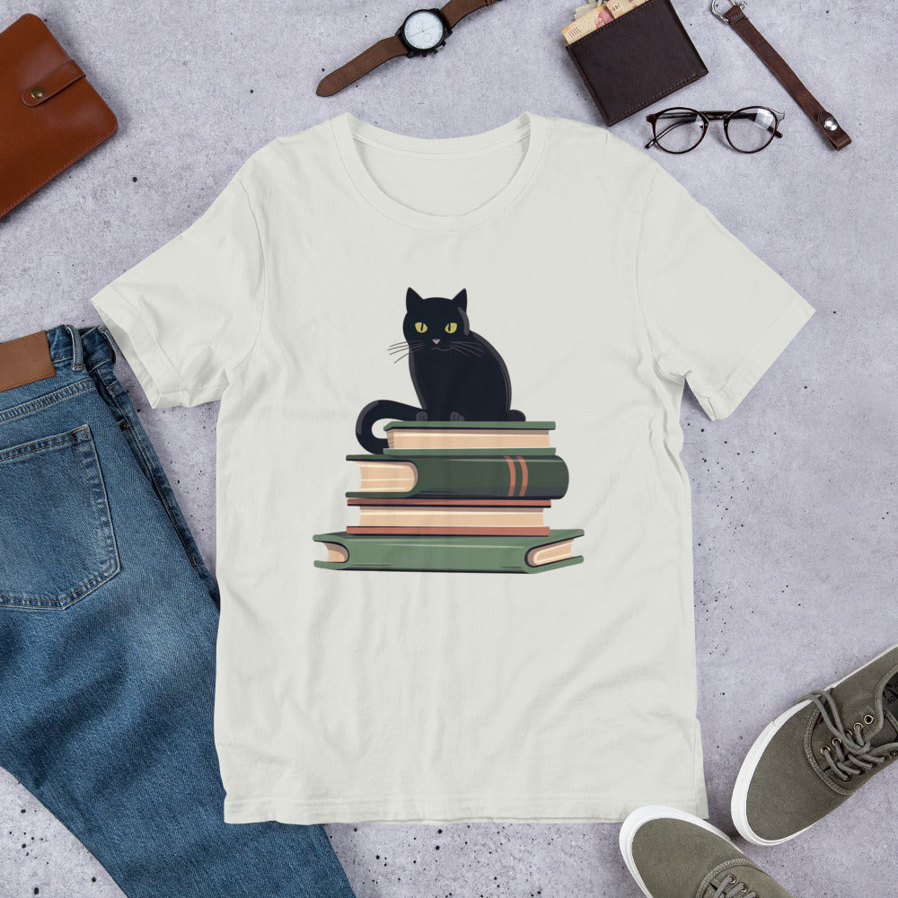 Cat Book Lover Unisex t-shirt