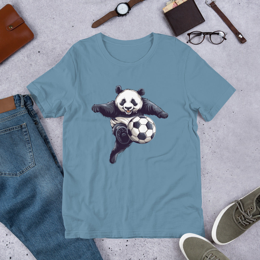 Panda Soccer Strike Unisex t-shirt