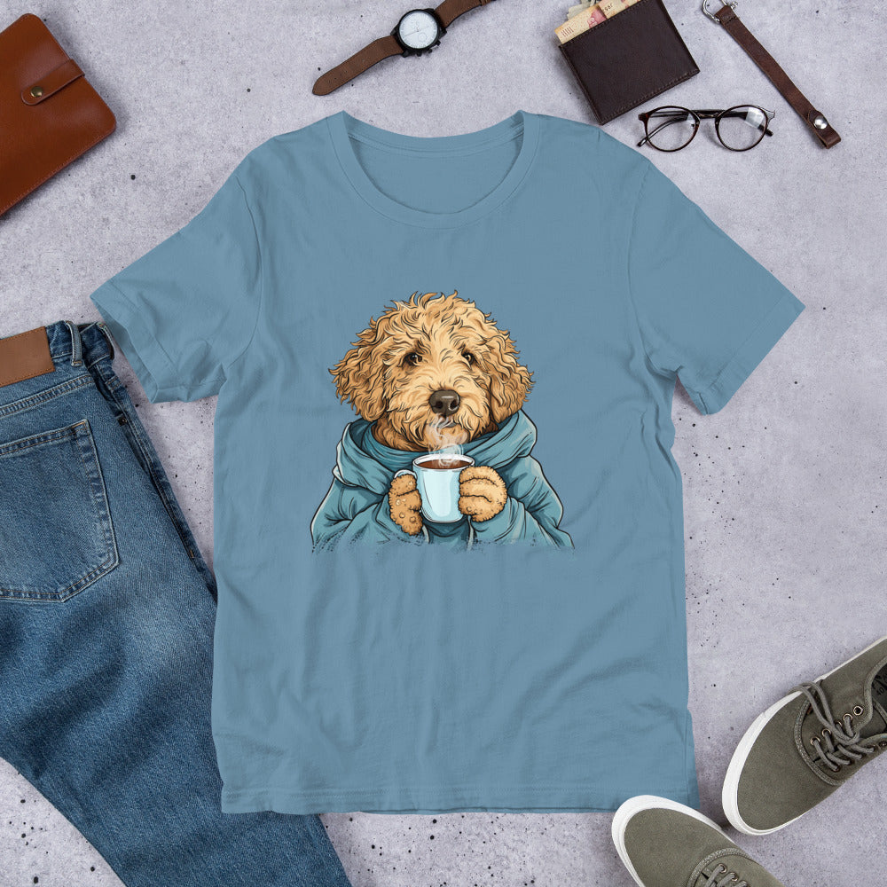 Labradoodle Cozy Beverage Unisex t-shirt