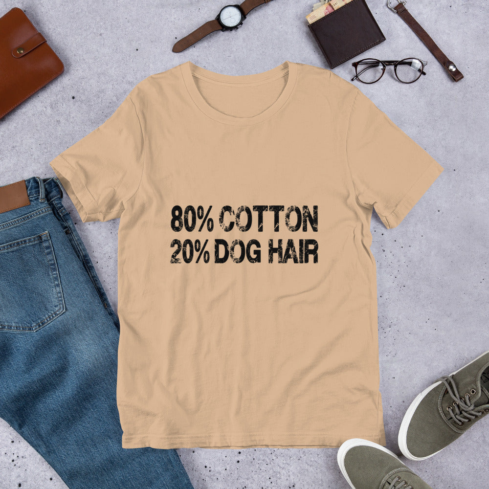 80% Cotton 20% Dog Hair Unisex t-shirt