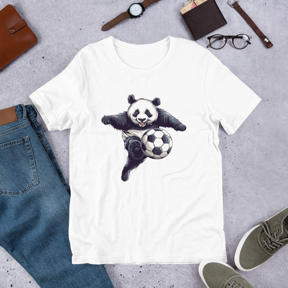 Panda Soccer Strike Unisex t-shirt