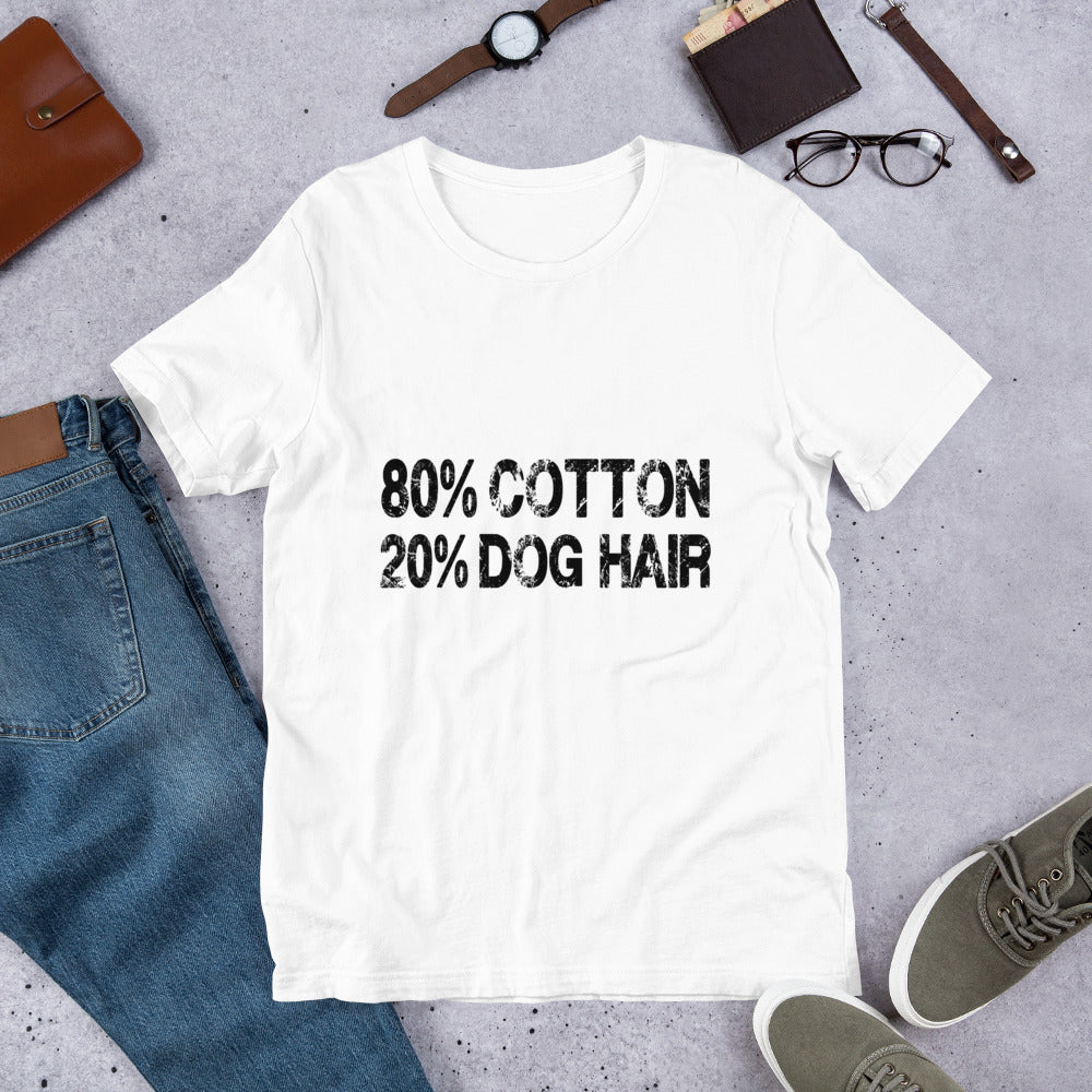 80% Cotton 20% Dog Hair Unisex t-shirt