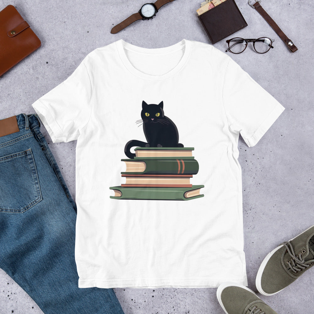 Cat Book Lover Unisex t-shirt