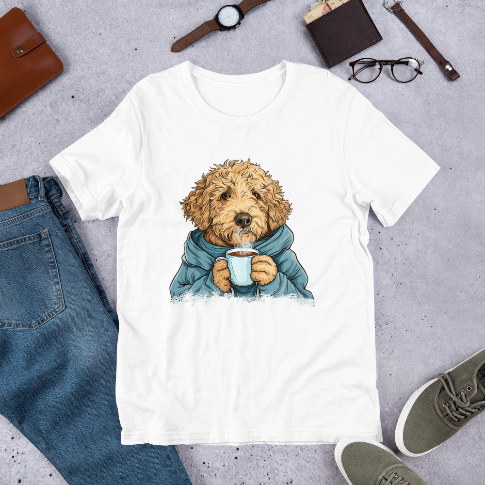 Labradoodle Cozy Beverage Unisex t-shirt