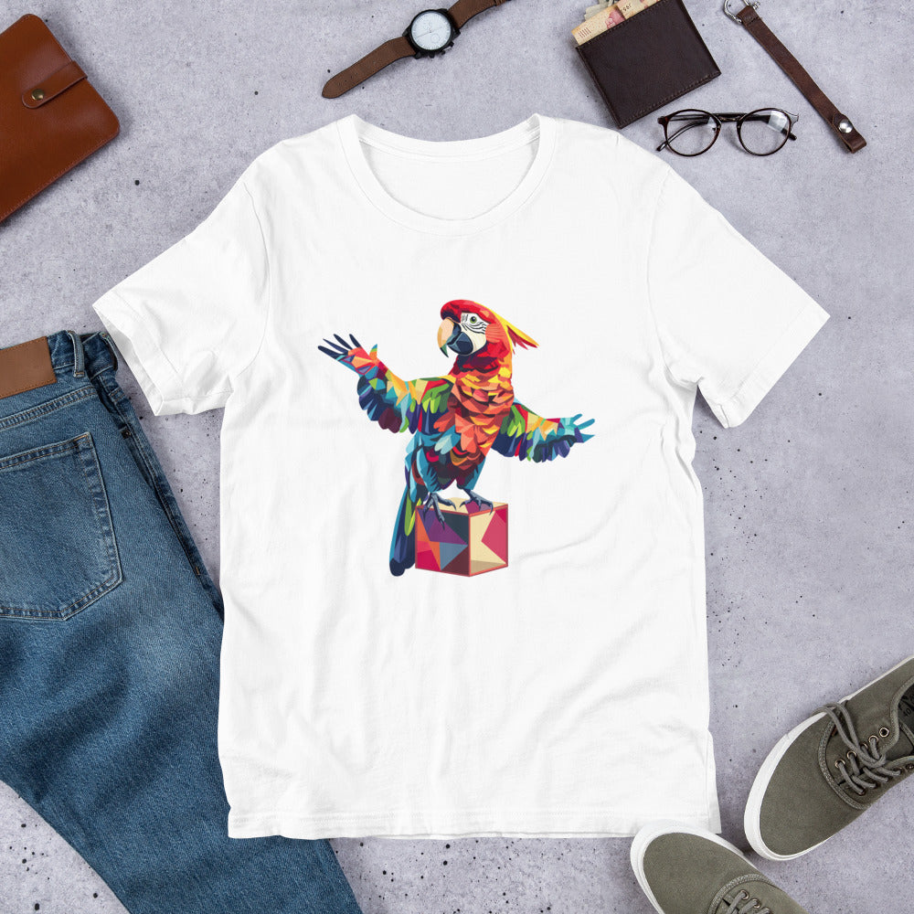 Parrot Geometric Dance Unisex t-shirt