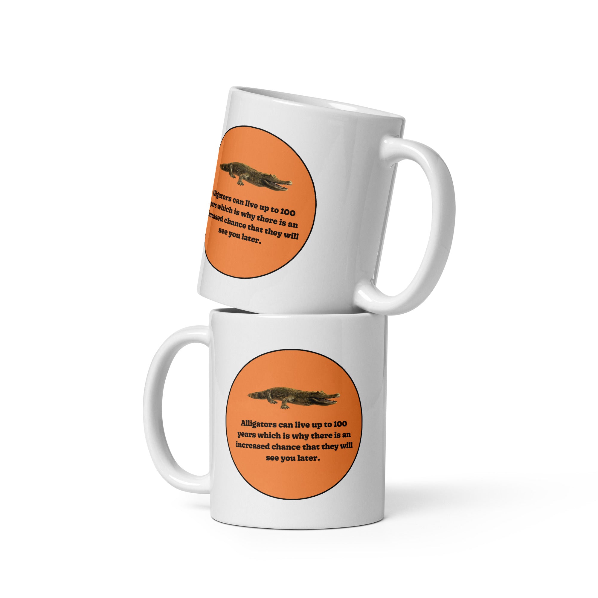 Alligators White glossy mug