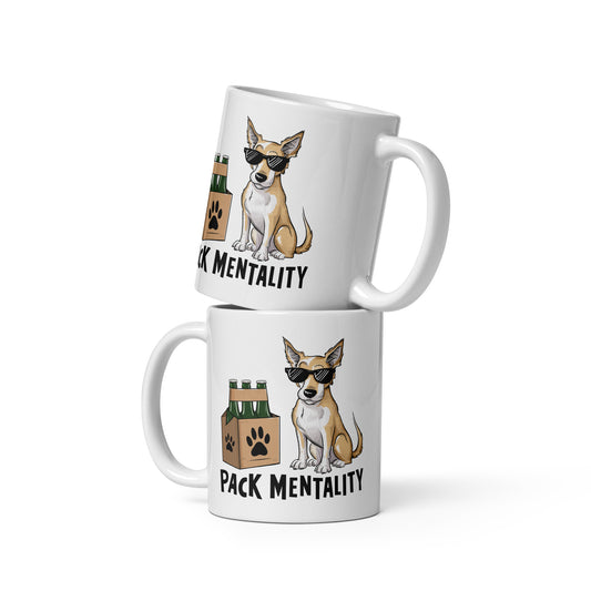 Pack Mentality White glossy mug