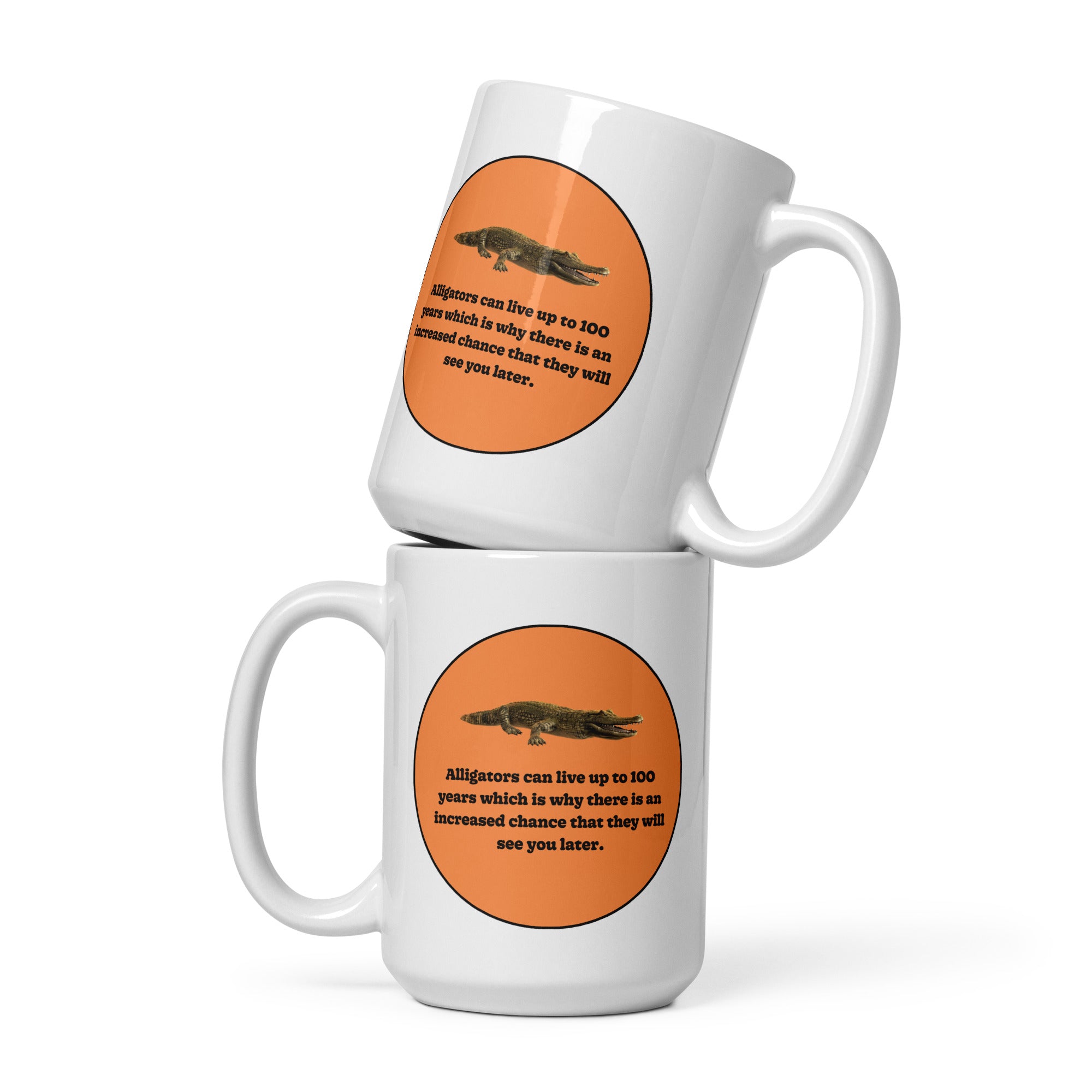 Alligators White glossy mug