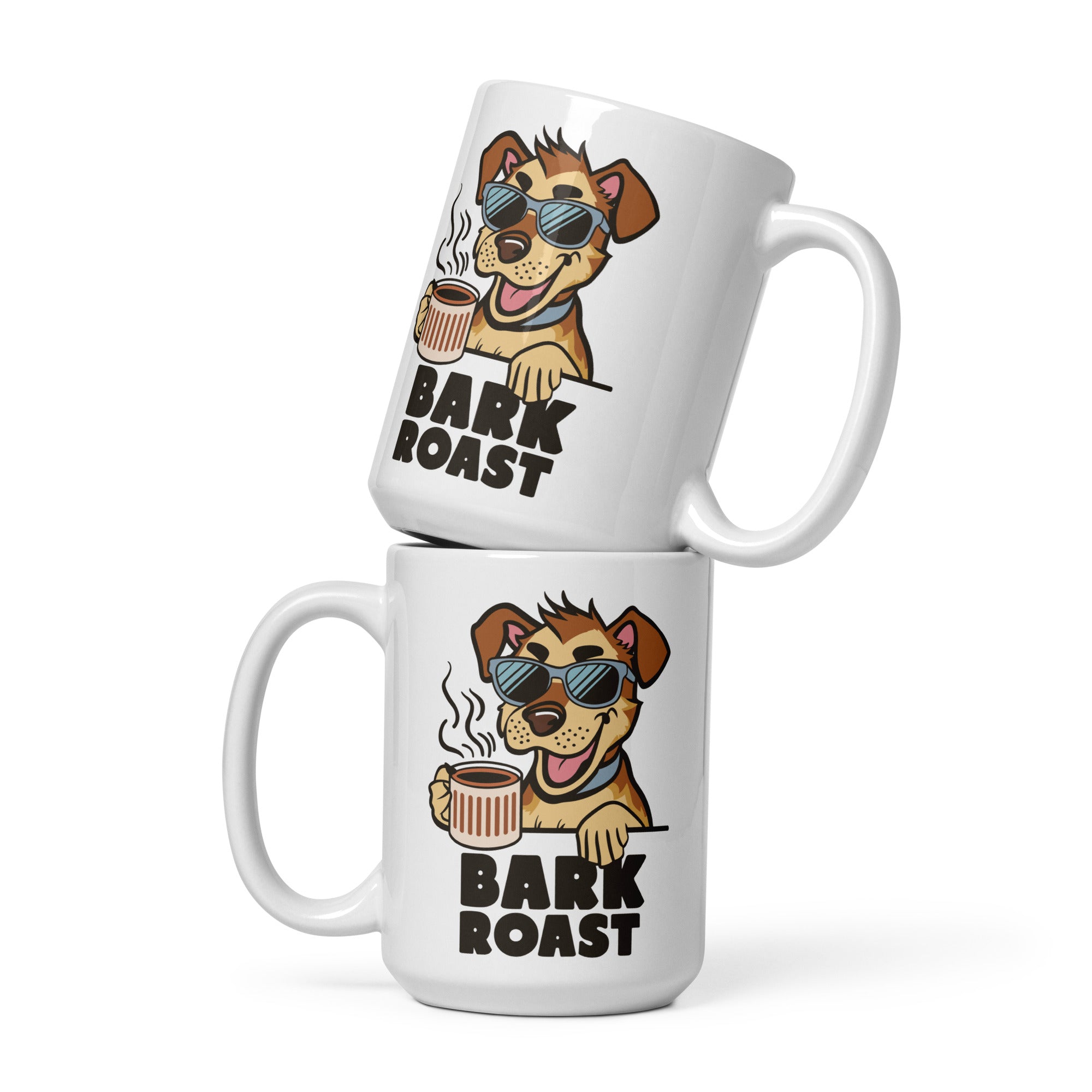 Bark Roast White glossy mug