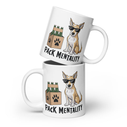 Pack Mentality White glossy mug